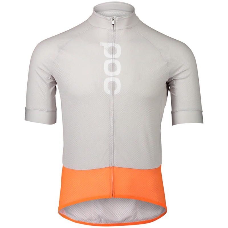 Maglia Poc Essential Road Logo – Grigio arancio
