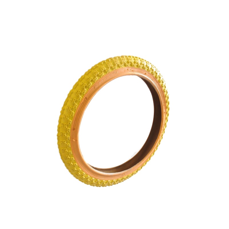 16 x 1.75 YELLOW AMBERWALL COMP 3 STYLE BMX TYRE SUIT MINI BURNER KIDS 16 BMX