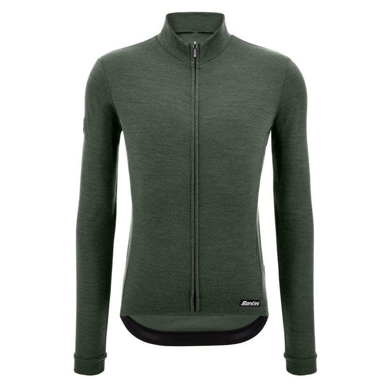 Santini Impetus Long Sleeve Men’s Cycling Jersey (Military Green)