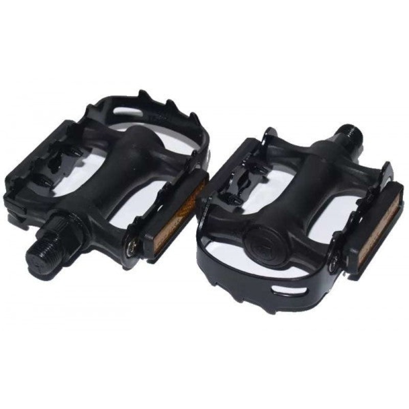 VP 990S Black MTB Adult Pedals 9/16 Thread Low Profile Resin Body with steel Cage