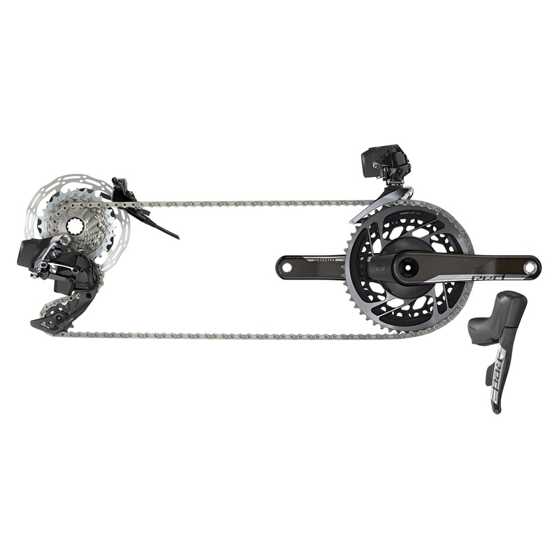 SRAM Red Etap AXS 2X D1 Electronic Hrd Groupset (Shift/Hyd 2-Piece Post Mount Disc Brake, Rearder 33T Max & Battery, Frontder & Battery, 6Bolt 160 Rotors Clx-R, Charger/Cord, Guide)