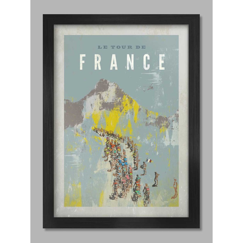 Tour De France Vintage Cycling Poster Print – Blue