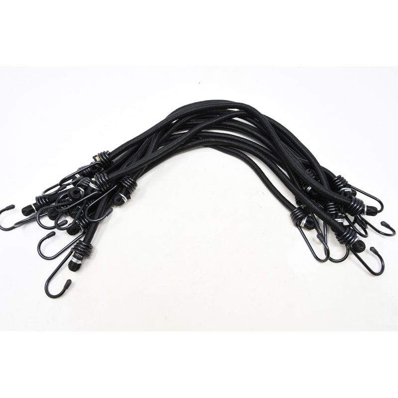 Ten (10) Long 18 Bungee Elastic Pannier Luggage Strap Tie Down Bungy Cords