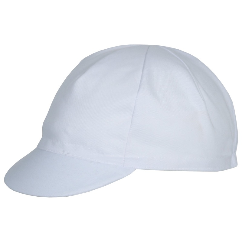 White Cycling Cap – plain (no logo)