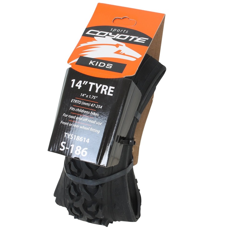 14 x 1.75 (47-254) Tyres For Kiddies Bikes, Scooters, Strollers, Buggies, Push Chairs