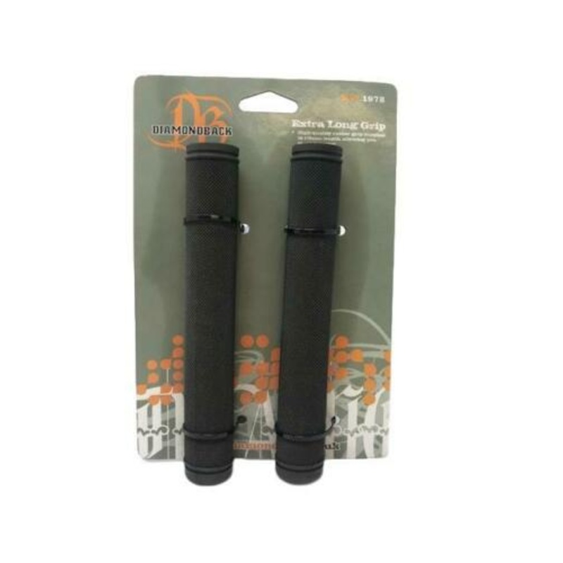 Diamondback Extra Long Bike Rubber Handlebar Grips – Cut To Size – 175mm – Black