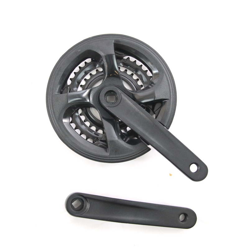 Shimano Compatible Triple Bike Chainwheel & Crankset suit MTB Hybrid Bike etc 28-38-48 teeth  170mm Cranks Black