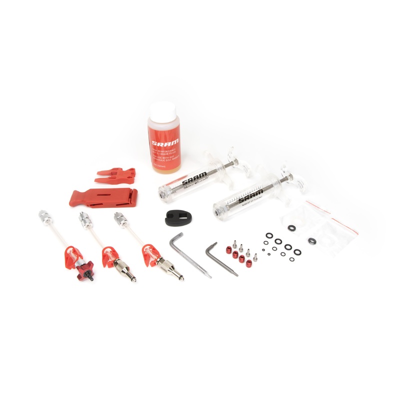 Sram Pro Dot Brake Bleed Kit (2 Syringes/Fittings, Bleed Blocks, Torx Tool, Crowfoot, Bleeding Edge Fitting, Dot 5.1Hydraulic Fluid) V2 – X0/ Xx/ Guide/Level/Code/Hydroroad/G2
