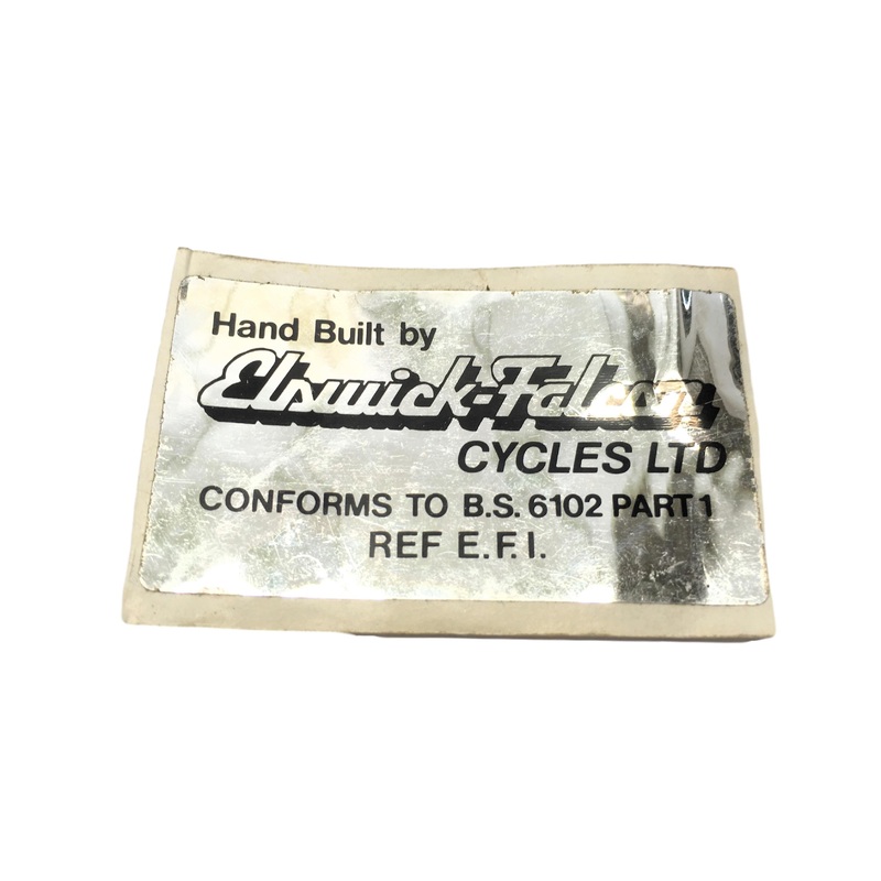 1980s Elswick Hopper Bike Sticker Decal Hand Built By Elswick-Falcon Cycles