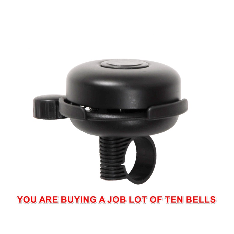 Wholesale Job Lot Of Ten (10) Bike Bells Adult Black Bicycle Loud Ring Cycle Bell Ideal Bike Dealers