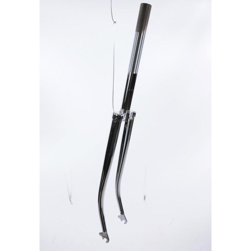 27or 700c RACING BIKE FORK 25.4mm CHROME 255mm LONG STEERER CHROME F107