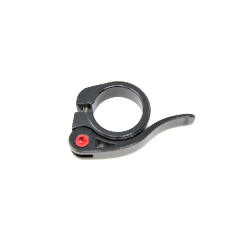Snafu Quick Release BMX, MTB Race Seat Clamp 31.8mm Forged Alloy-Stainless Black