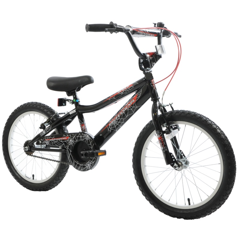 Ammaco Spider 18 Wheel Kids Childs Boys BMX Black & Red Bike Bicycle Age 6 +