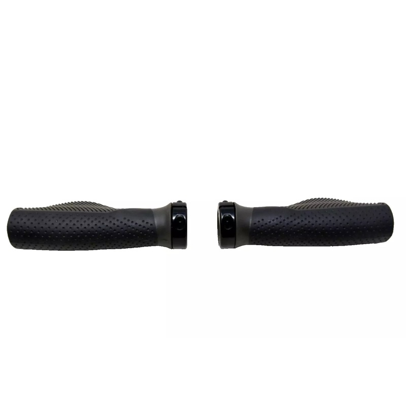 Cannondale Logo Lock on Ergo Style Handlebar grips 130mm City fitness Bike Black Grey