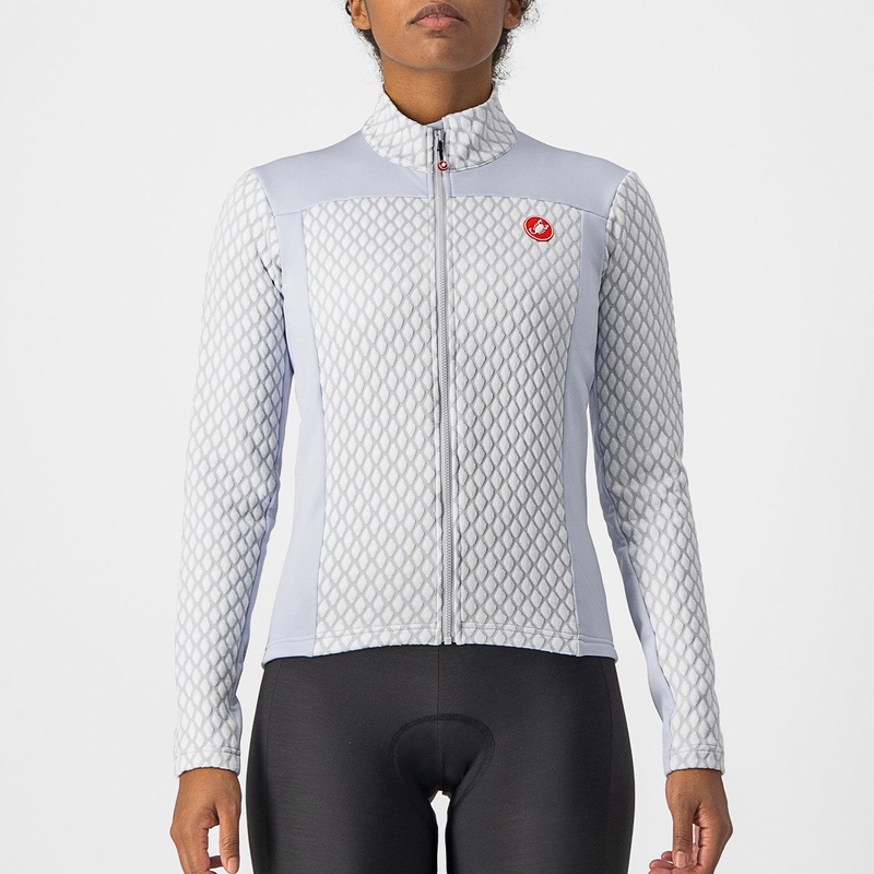 Maglia maniche lunghe donna Castelli Sfida 2 – Grigio chiaro