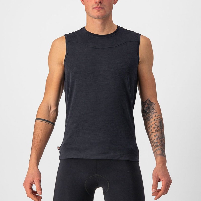 Maglia intima senza maniche Castelli Bandito Wool – Nero