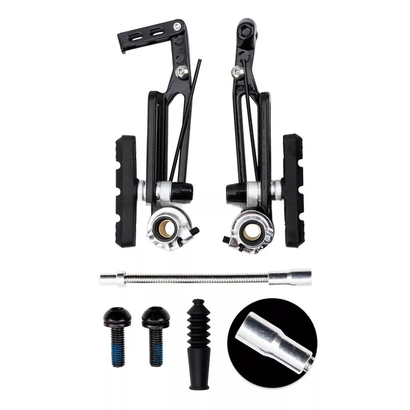 Durable V-Brake Set  Smooth Stopping Power for Mountain and Road Bikes