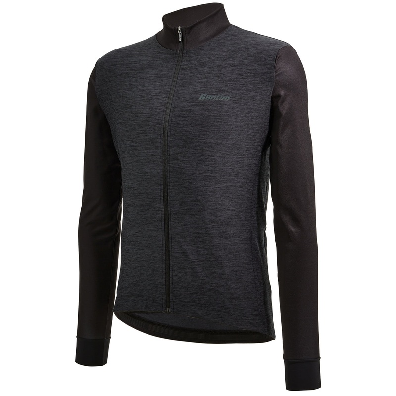 Maglia maniche lunghe Santini Colore Puro – Nero