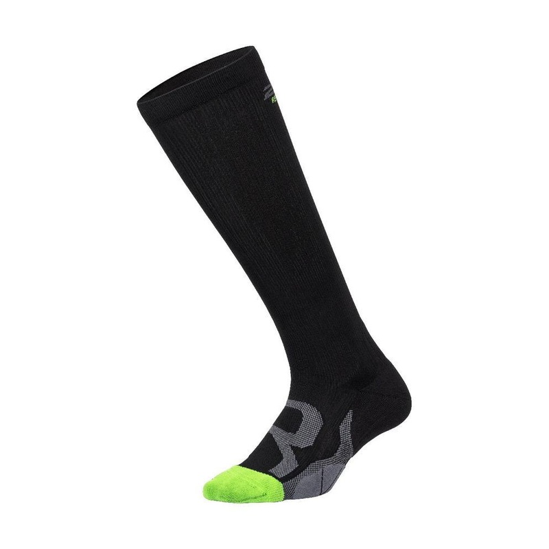 2XU UA5691E Recovery Unisex Compression Socks (Black/Grey)