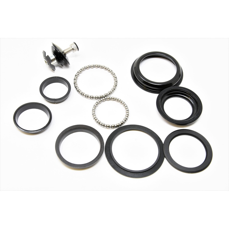 Integrated 1 1-2- 1 1-8 Bike Headset Fits Tapered Fork Into Tapered Headtube 56-44mm