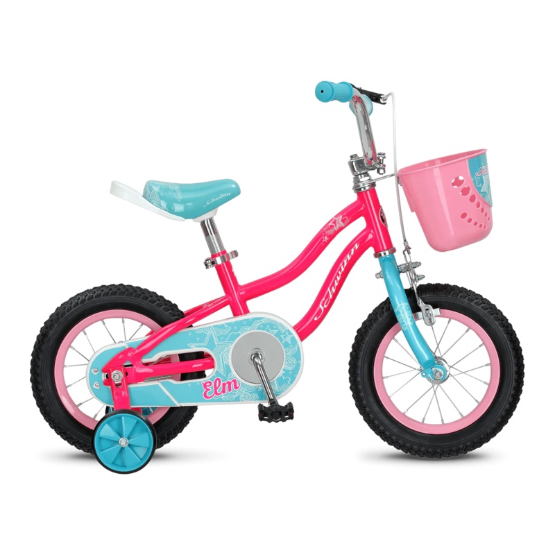 Schwinn Elm 12 Wheel Pink Kids Bike With Stabilisers