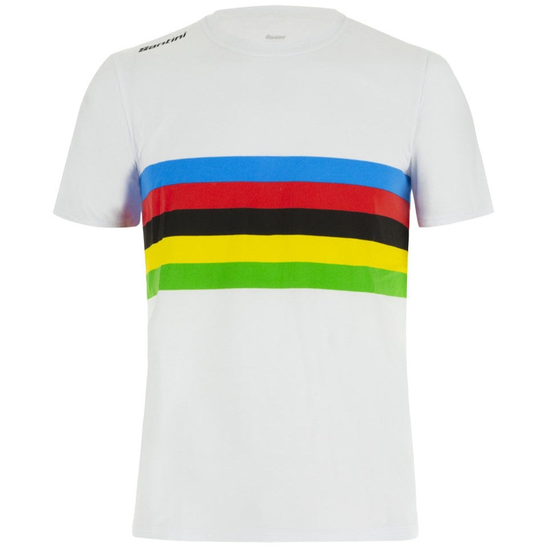 T-Shirt Santini UCI Campione del Mondo Iride – Bianco