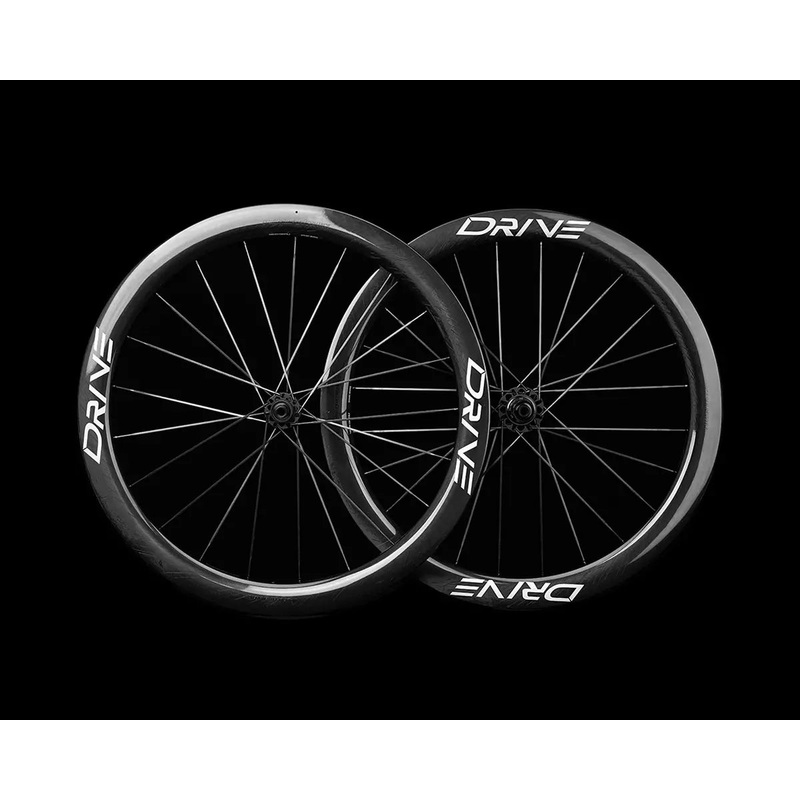 Elite Wheels Drive 50D Carbon Tubeless Ready Disc Brake Wheels – Shimano/SRAM (Gloss Marbel Black)
