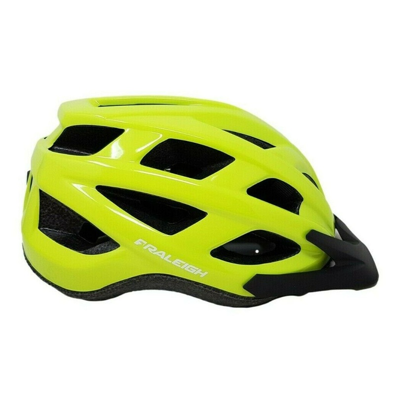 RALEIGH QUEST ADULT BIKE HELMET MTB ROAD COMMUTER CYCLING HELMET 58-62CM YELLOW 50% OFF RRP 30